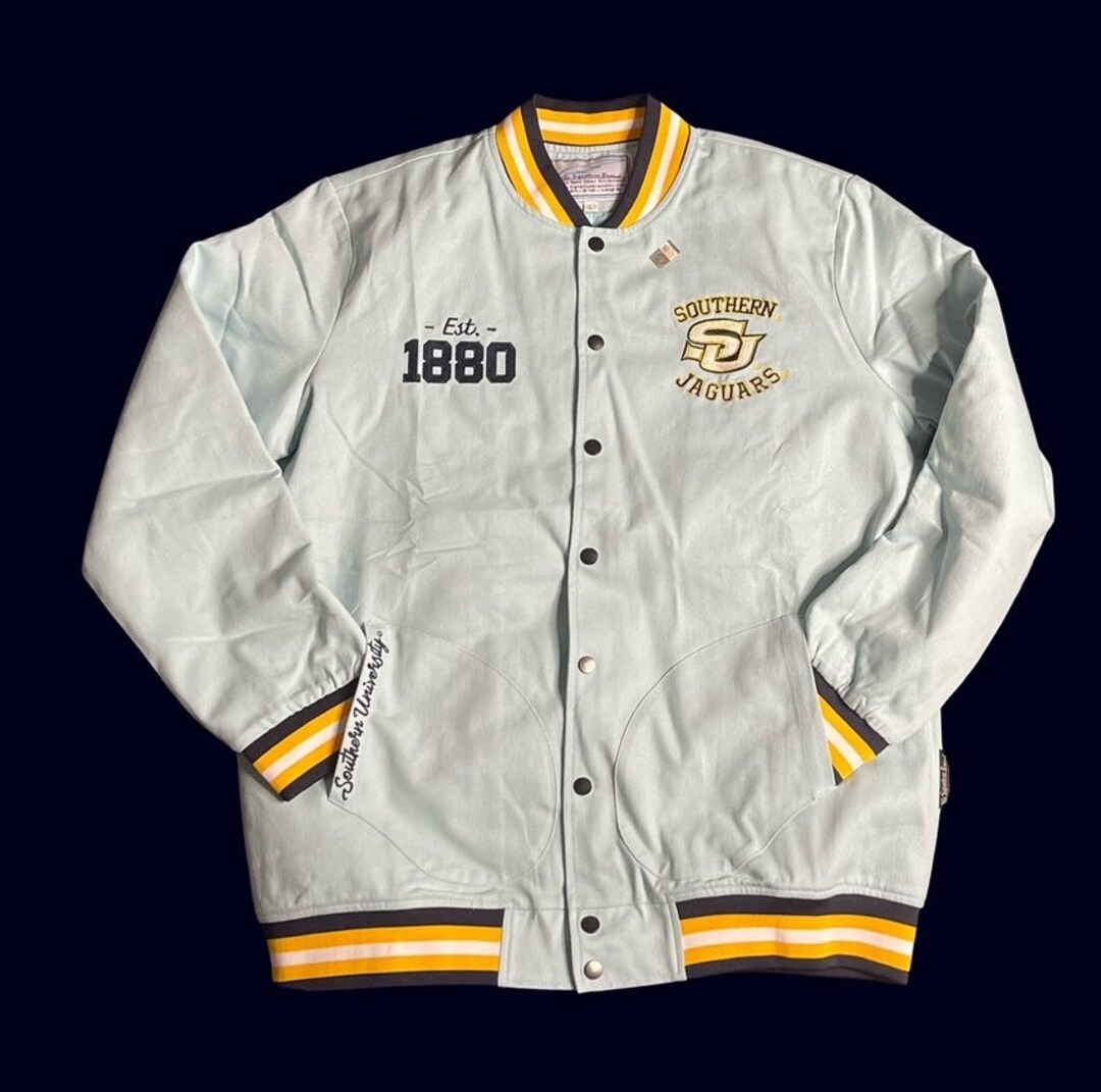 Southern Varsity Denim Jacket Etsy