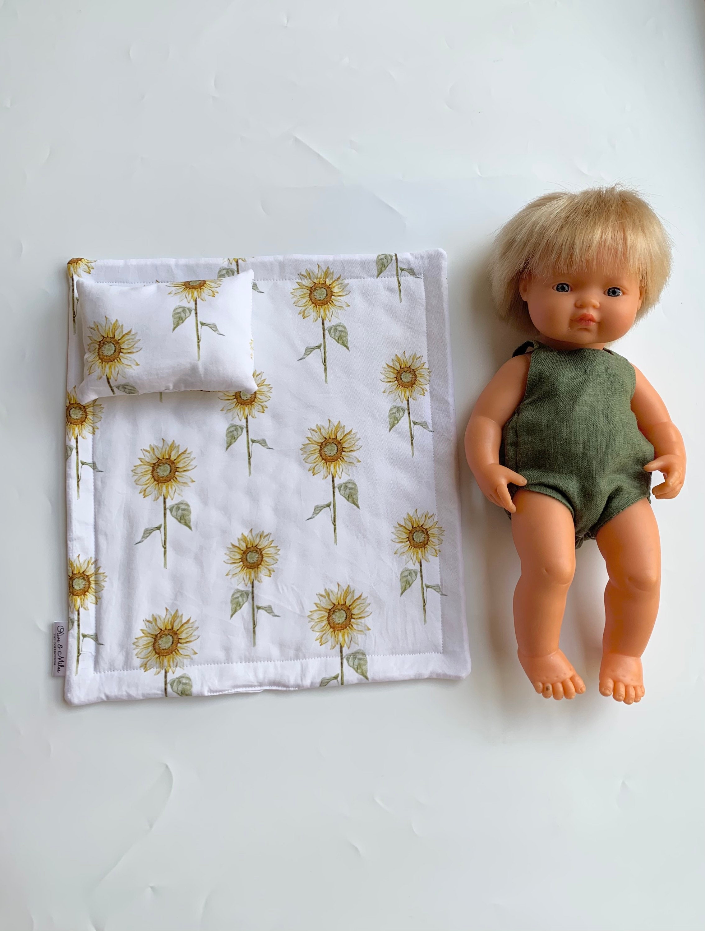 Dolls Bedding Sunflower Cot Quilt Kmart Planter Hack Doll Etsy Australia