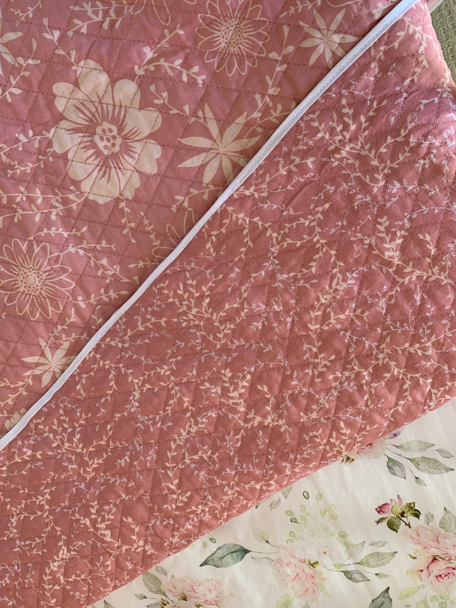 Pink Cotton Cot Quilt Baby Girl Blanket Cot Quilt Cot Doona Etsy Australia
