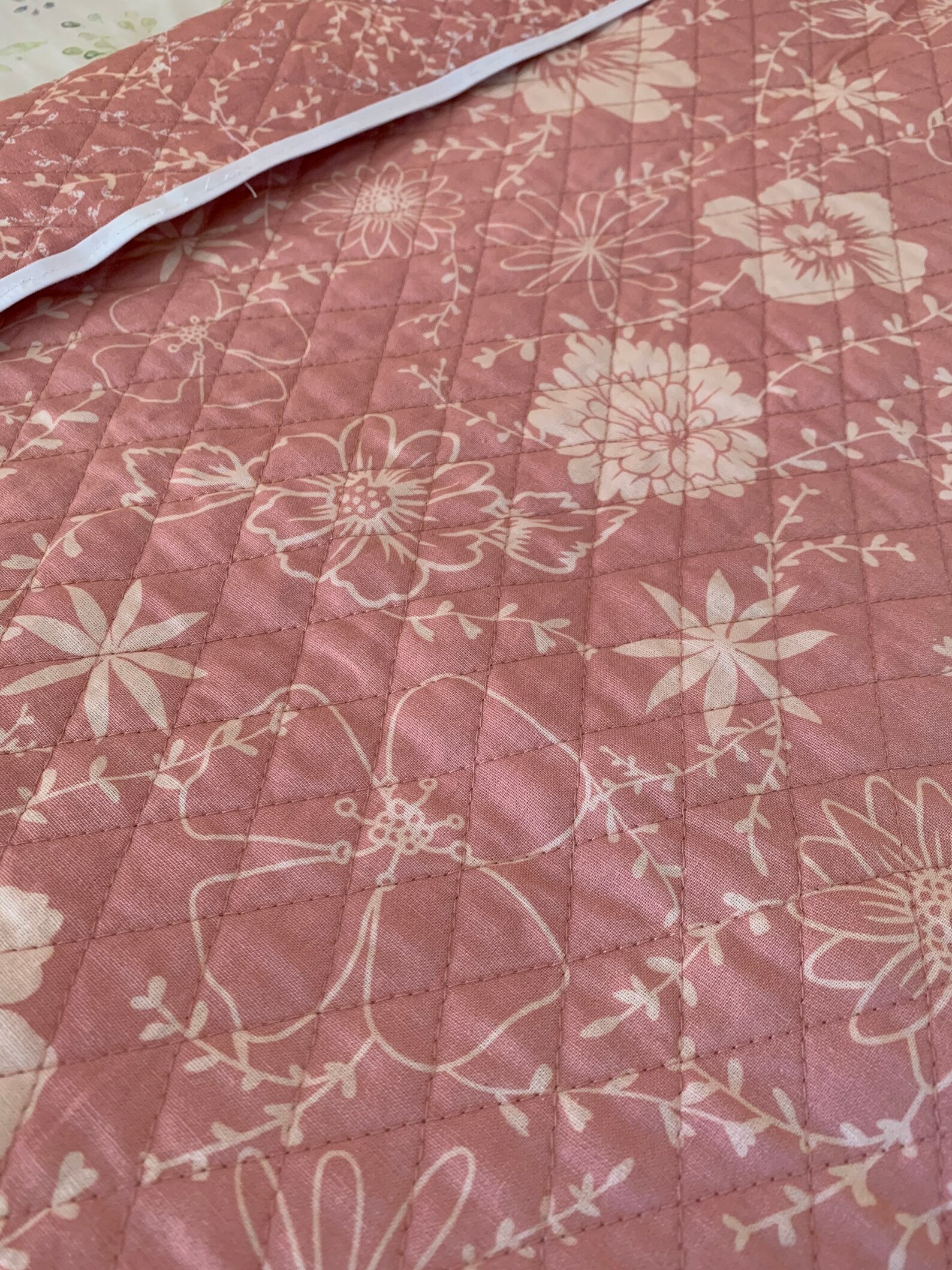 Pink Cotton Cot Quilt Baby Girl Blanket Cot Quilt Cot Doona Etsy