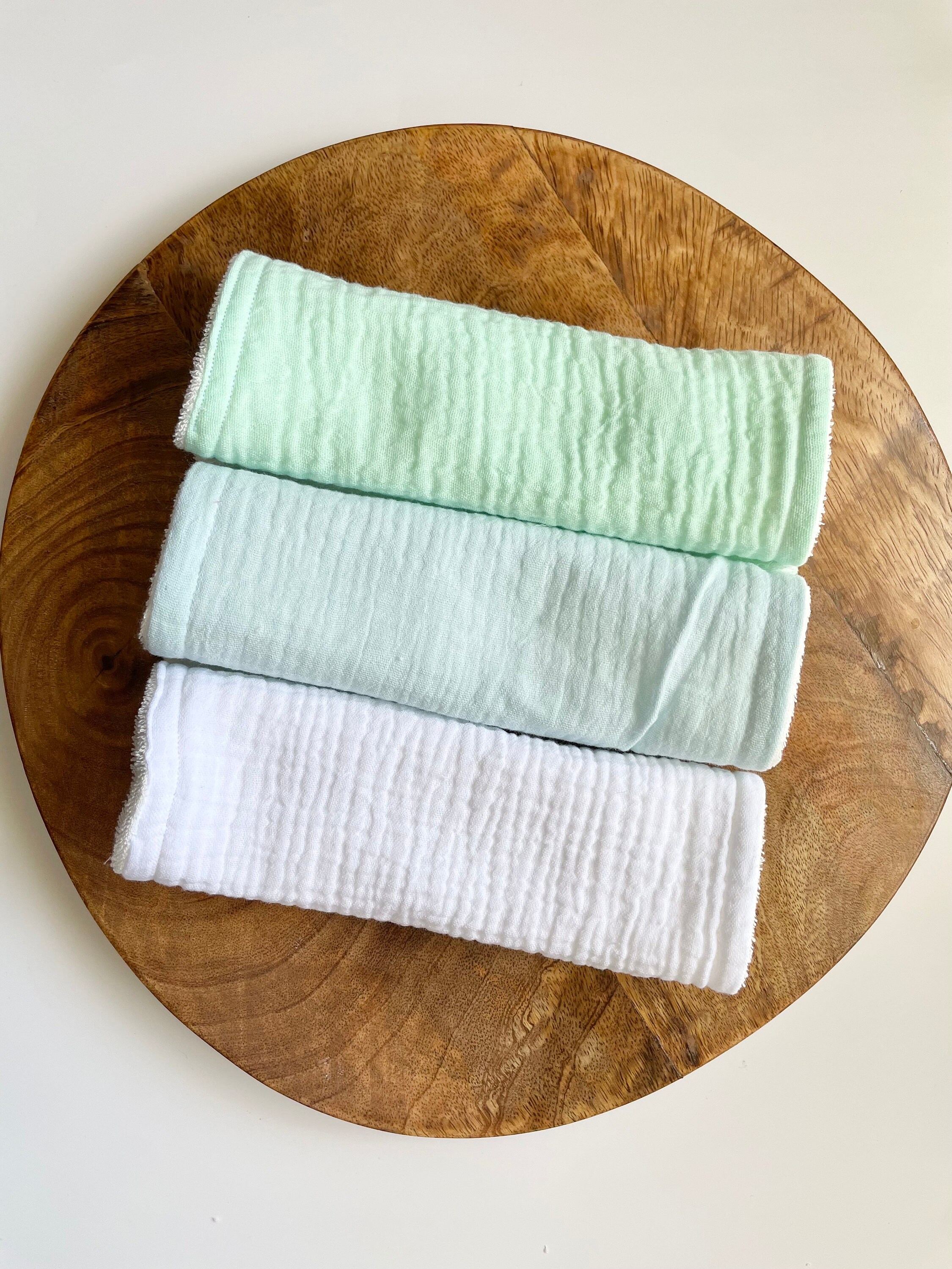 Small Gauze Washcloth / Newborn Washcloth / 7X7 MULTIPLE COLORS