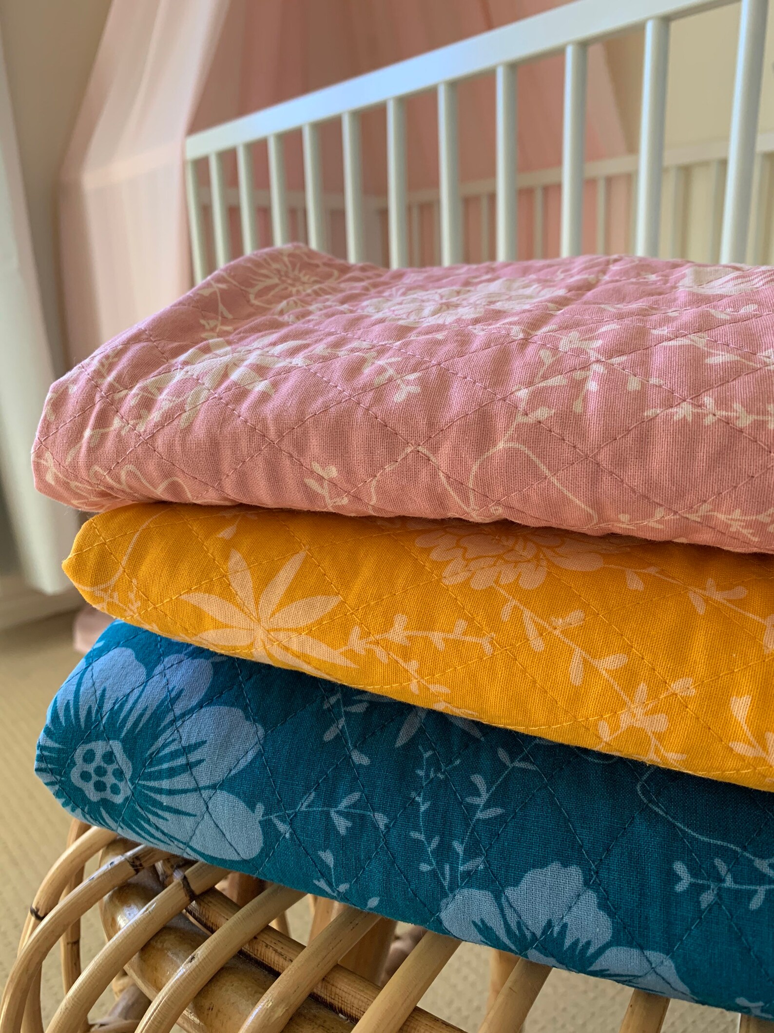 Pink Cotton Cot Quilt Baby Girl Blanket Cot Quilt Cot Doona Etsy Australia