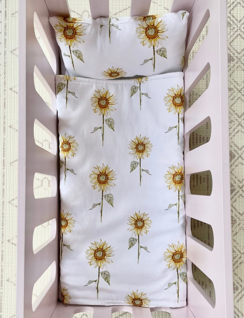 Dolls Bedding Sunflower Cot Quilt Kmart Doll Cot Doll Etsy Australia