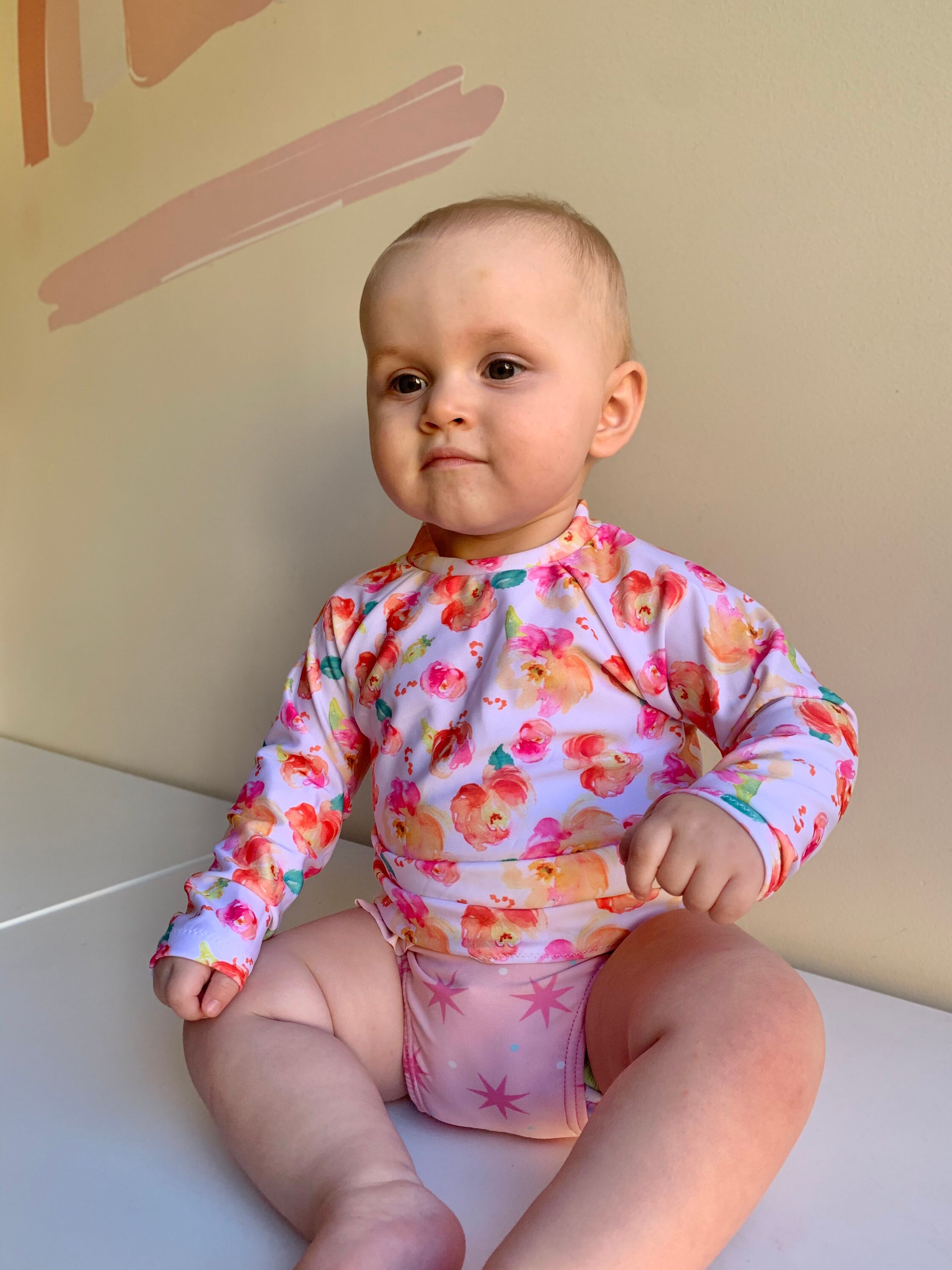 Girls Swim Rashie SPF50 baby swimmers Orange rash guard Etsy