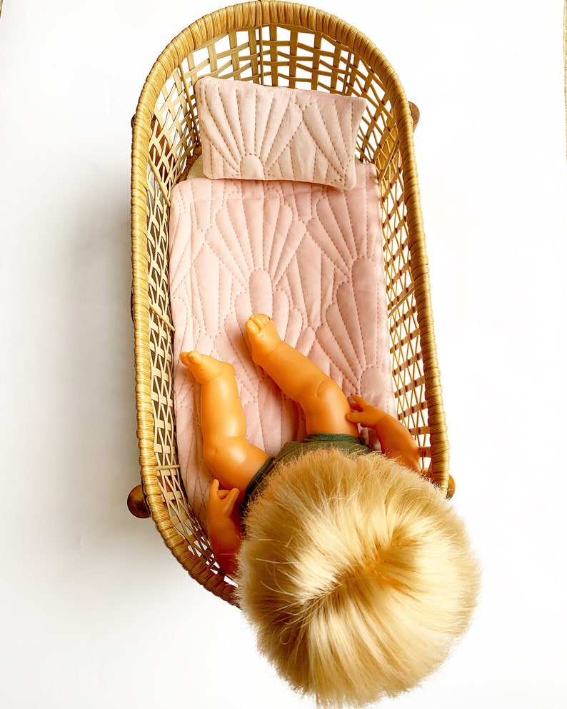 Dolls Bedding Dusty Pink Bed Cot Quilt Kmart Planter Hack Etsy