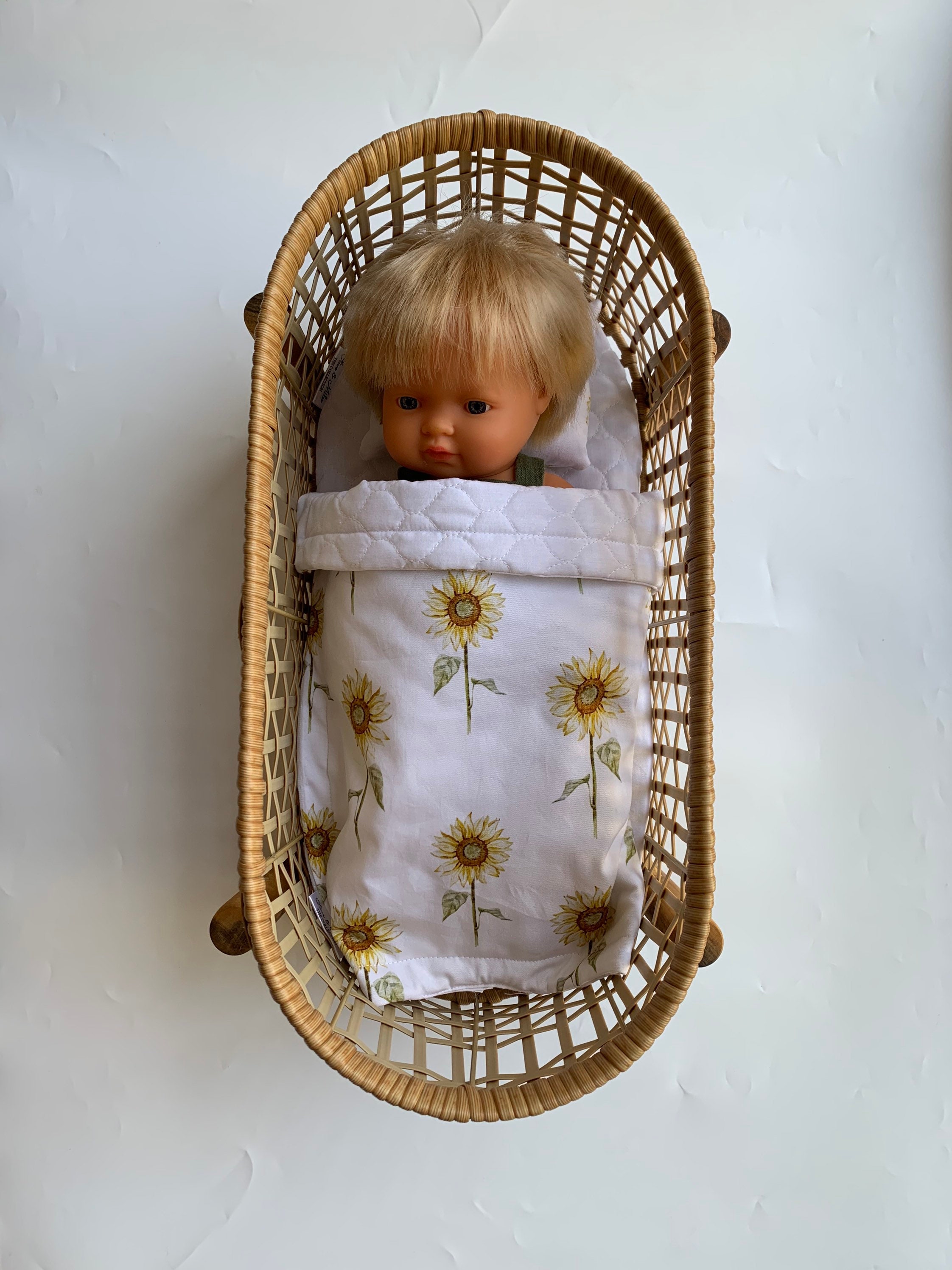 Dolls Bedding Sunflower Cot Quilt Kmart Planter Hack Doll Etsy Australia