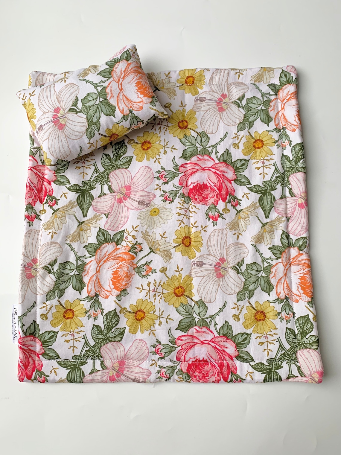 Dolls Bedding Peony daisy bed cot quilt Kmart planter hack Etsy