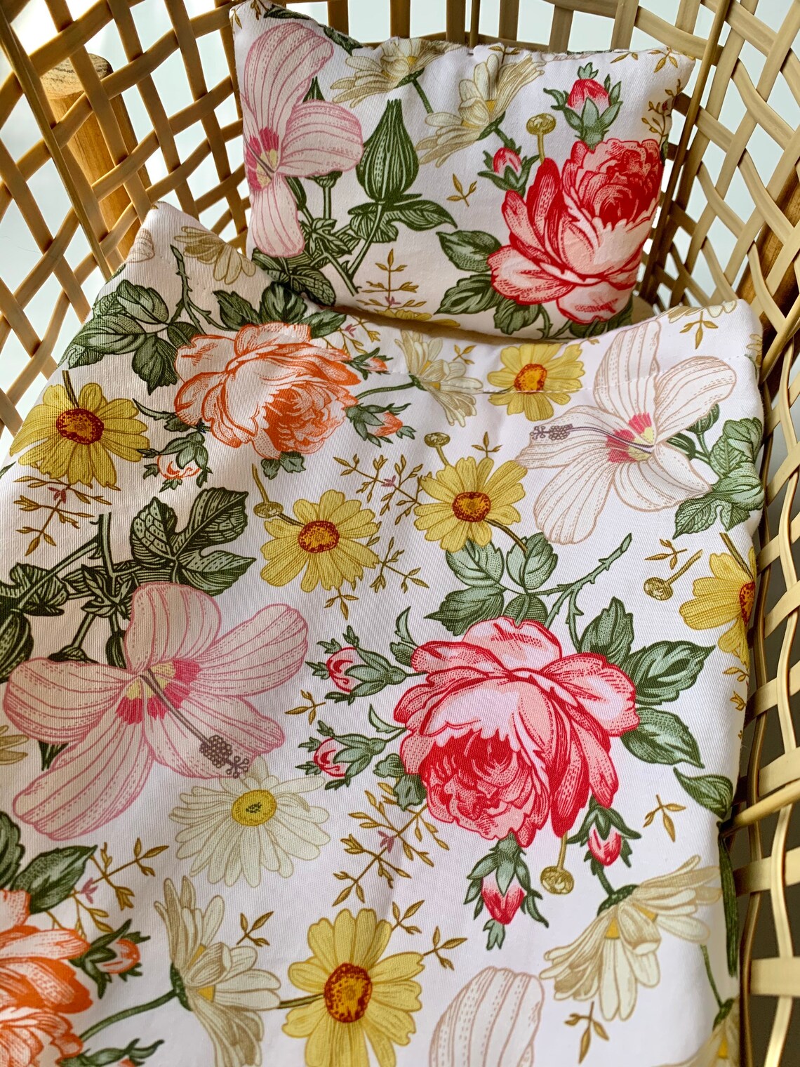 Dolls Bedding Peony daisy bed cot quilt Kmart planter hack Etsy