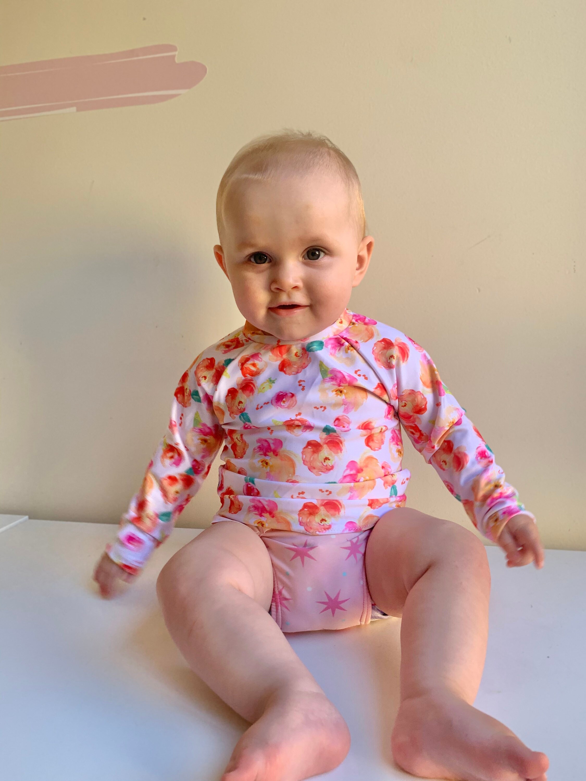 Girls Swim Rashie SPF50 baby swimmers Orange rash guard Etsy