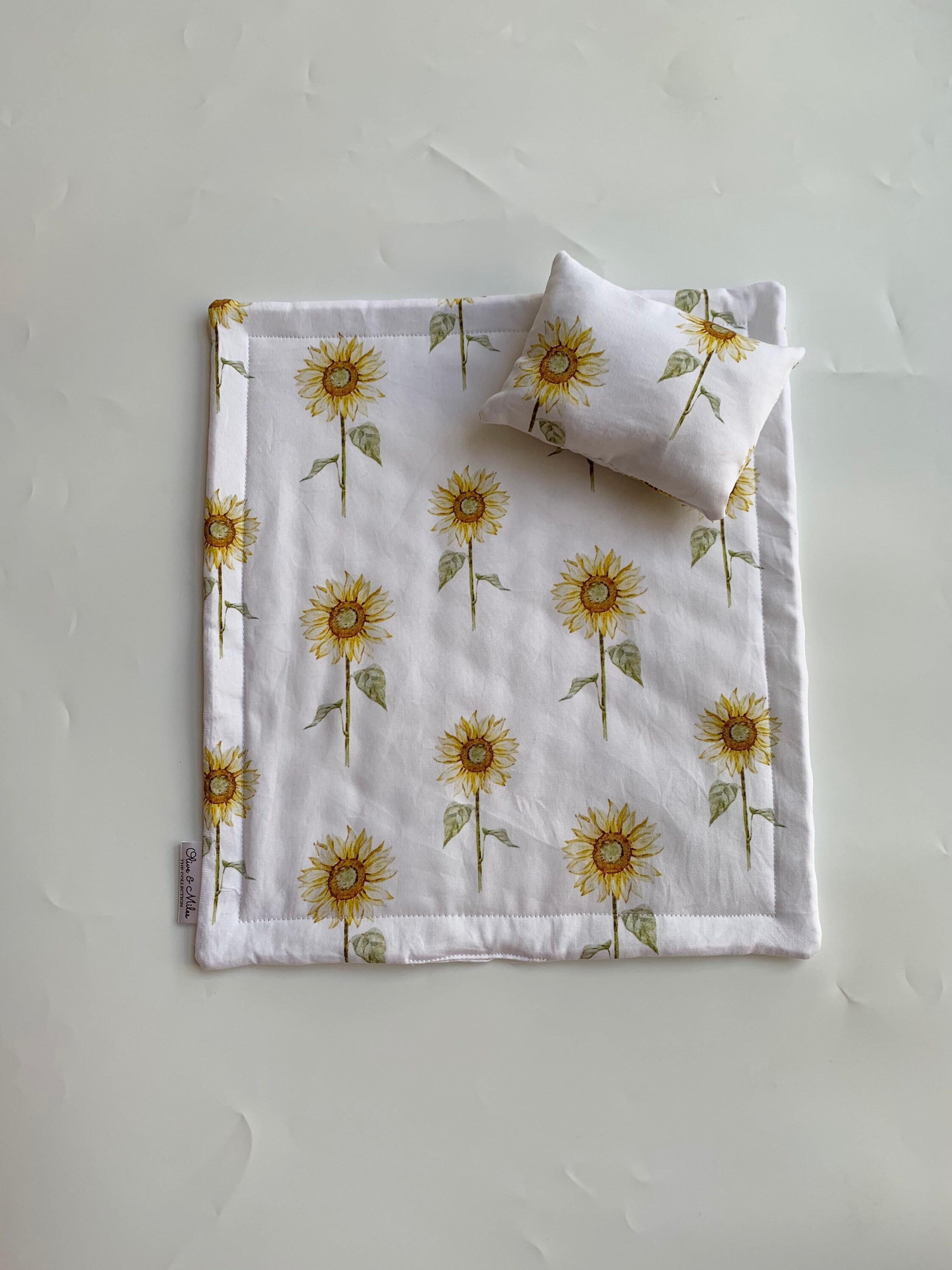 Dolls Bedding Sunflower Cot Quilt Kmart Planter Hack Doll Etsy Australia