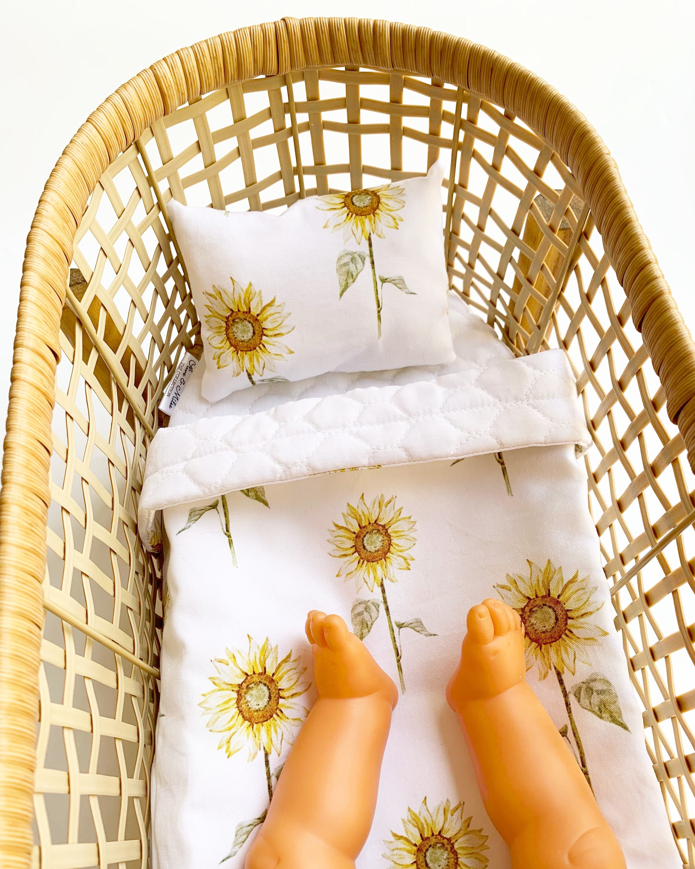 Dolls Bedding Sunflower Cot Quilt Kmart Planter Hack Doll Etsy Australia