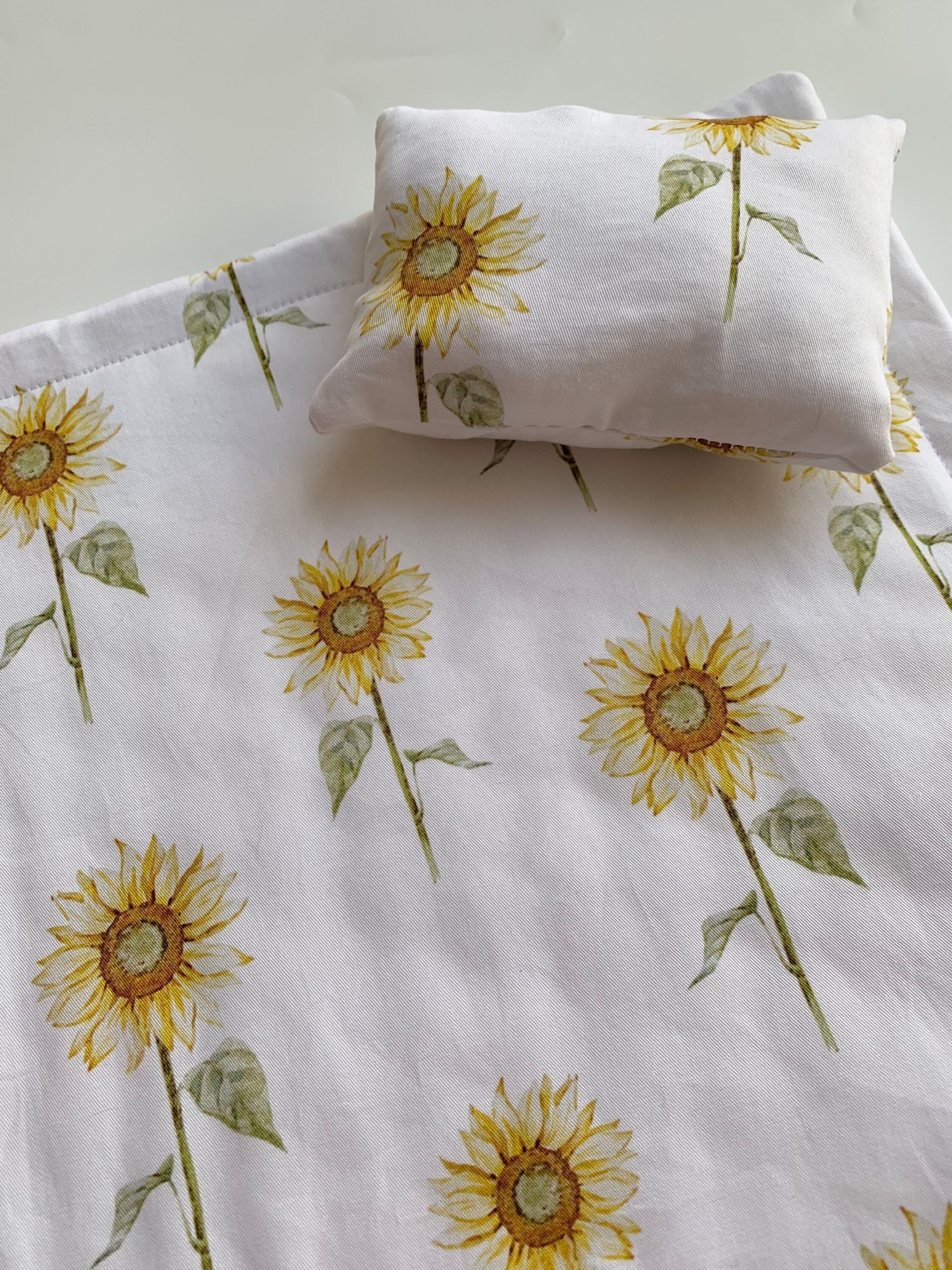 Dolls Bedding Sunflower Cot Quilt Kmart Planter Hack Doll Etsy Australia