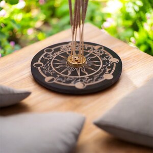 Porte-bâtonnets d'encens de méditation, design lunaire