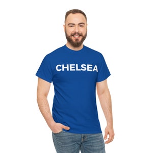 Chelsea FC T-shirt, Chelsea Unisex Heavy Cotton Tee, Chelsea Football Club T-shirt, Casual Chelsea lifestyle Tee