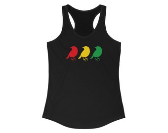 Three Little Birds Racerback Tank Top, Women's Graphic Tee