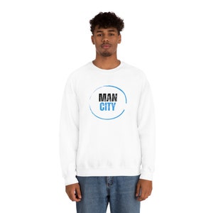 Manchester City Sweatshirt, Unisex Crewneck Sweatshirt, Graphic Long Sleeve Sweatshirt, Custom Man City Sweatshirt, Gift for Man City Fan