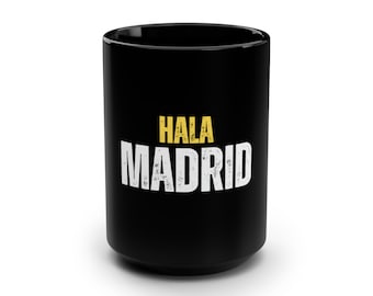 Taza de café Hala Madrid, regalo para los aficionados del Real Madrid (444 ml)