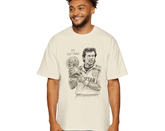 Imran Khan 1992 World Cup Pakistan Sketch oversized T-shirt
