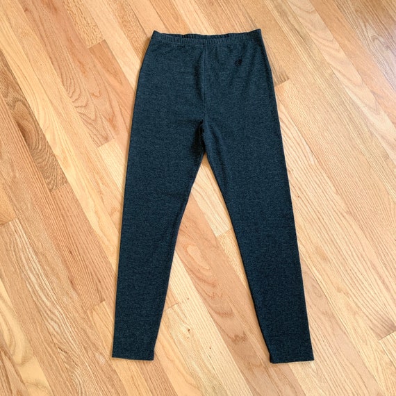 80s 90s tricot dark gray leggings by Express - image 7