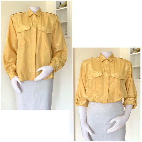 Vintage SHAH~SAFARI Reworked Cropped Shirt - cropped shirt - printed shirt