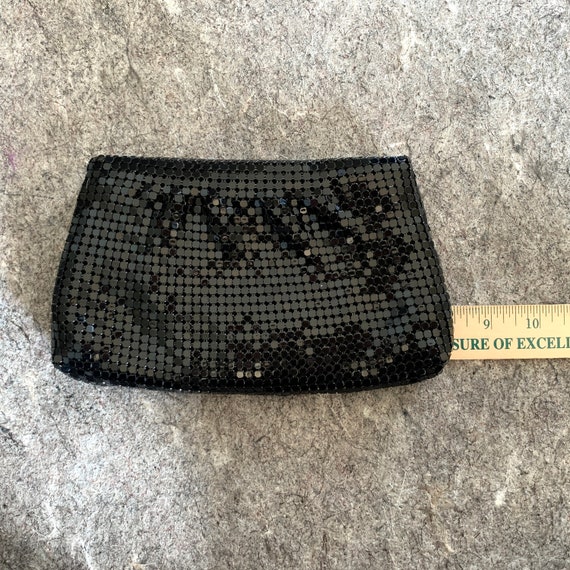 1970s black metal mesh clutch pouch by Allen Edwa… - image 8