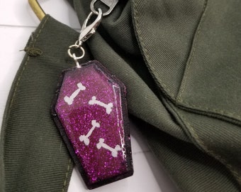 Sargförmige Charms aus Resin für Schlüsselanhänger, Rucksack, Geldbeutel