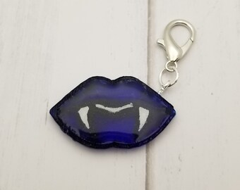 Hars Vampire Lips Charme voor sleutelhanger, rugzak, portemonnee