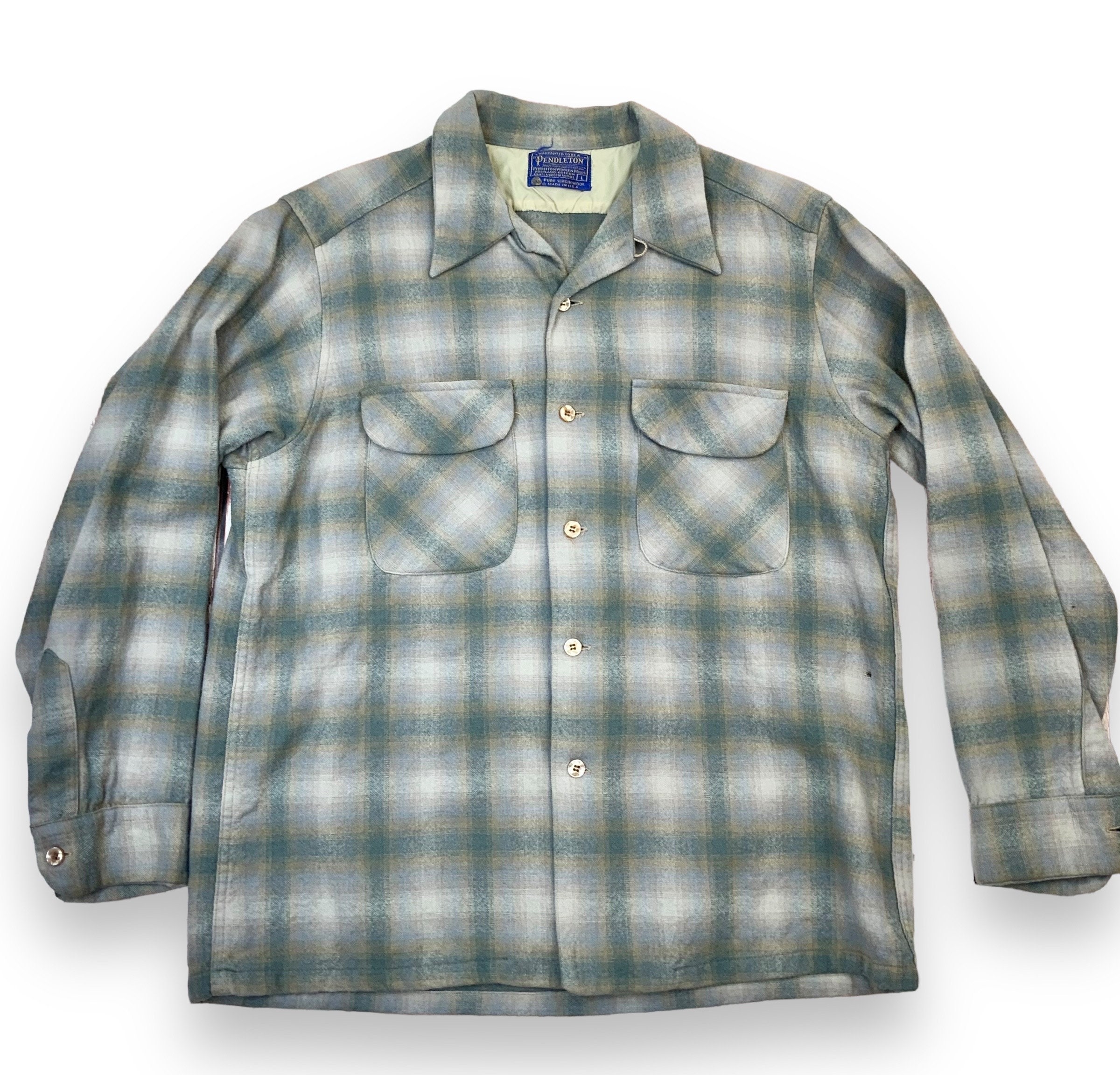 50's PENDLETON Wool Ombre Check Shirt｜ファッション
