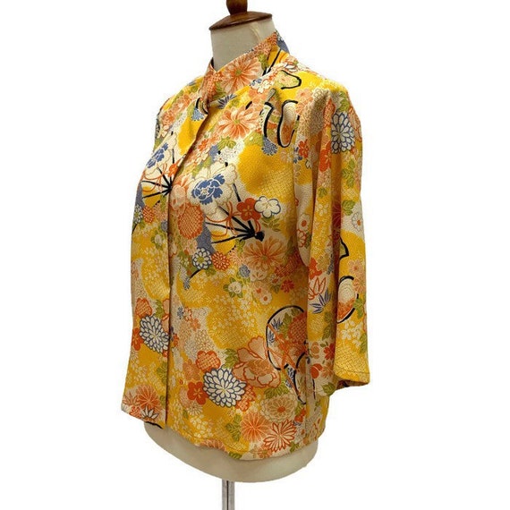 Asian Jacket shacket blouse Sachiko / OOAK Asian … - image 3