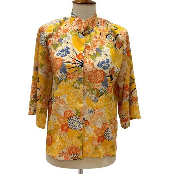 Asian Jacket shacket blouse Sachiko / OOAK Asian … - image 2