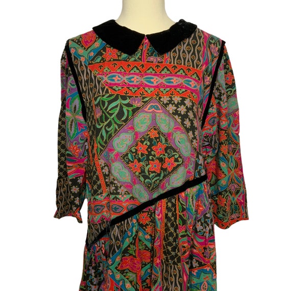 Dress Asymmetrical Geometric Midi Dress Multi-col… - image 2