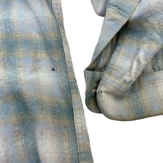 Vintage 50's Pendleton Wool Shacket Jacket Blue A… - image 7