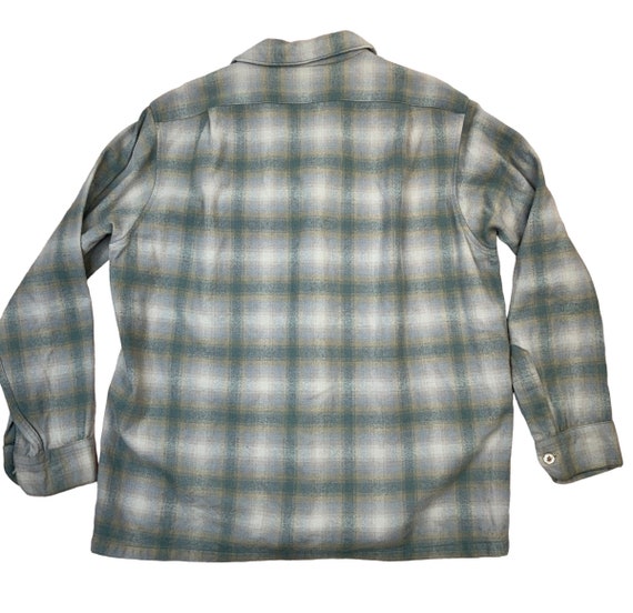 Vintage 50's Pendleton Wool Shacket Jacket Blue A… - image 5