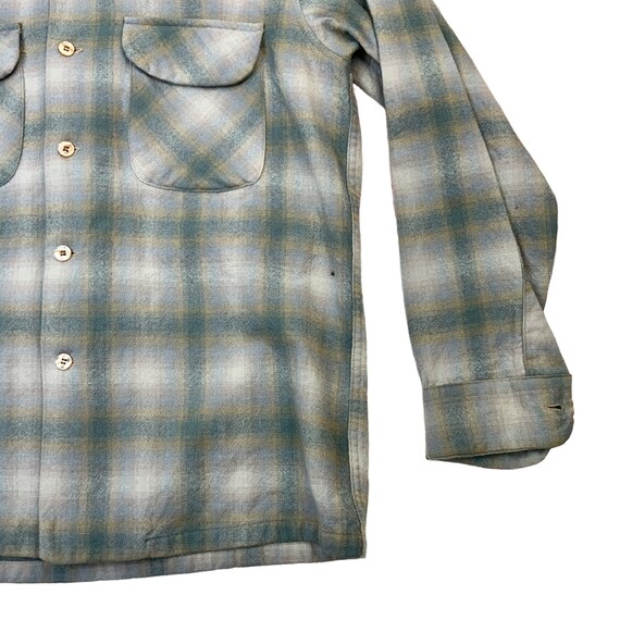 Vintage 50's Pendleton Wool Shacket Jacket Blue A… - image 3