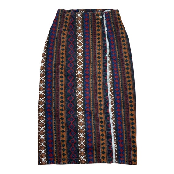 Denim Vintage Southwest Western Long Skirt Skirt … - image 7