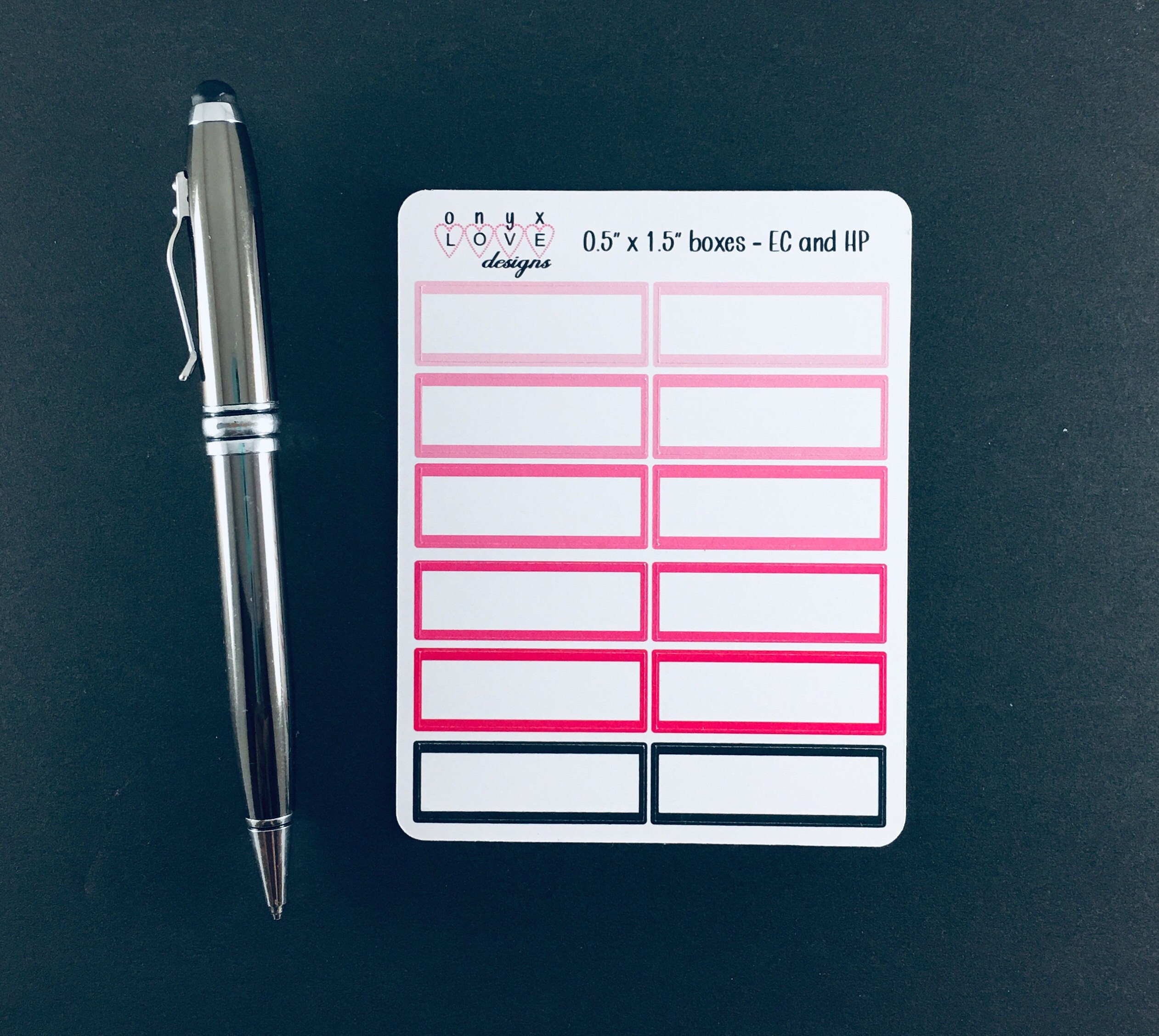 Pink Planner Stickers: Quarter Boxes for Erin Condren & Happy Planner ...