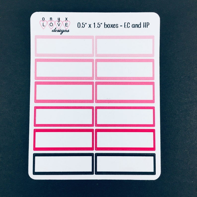 Pink Planner Stickers: Quarter Boxes for Erin Condren & Happy Planner ...