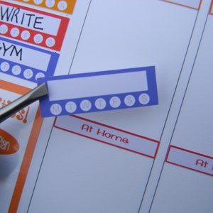 Habit Tracker Aufkleber - blanko - tägliches Tagebuch | Happy Planner, Erin Condren usw. | Zeitschrift | Tagebuch | Lehrer/Professor/Student/Unternehmer
