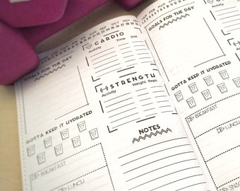 workout journal etsy how to keep a workout journal