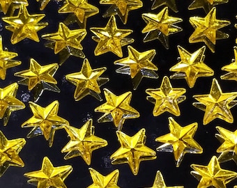 24 Shining sugar stars, edible gems for your celebration on any cakes, cupcakes. Birthday party, July 4th, New Year's Eve decoration.