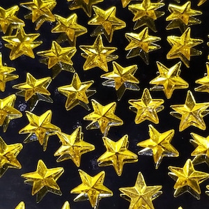 24 Shining sugar stars, edible gems for your celebration on any cakes, cupcakes. Birthday party, July 4th, New Year's Eve decoration.
