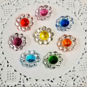 8 Diamond Brooches: Isomalt Jewels, Cake Decoration, Custom Color