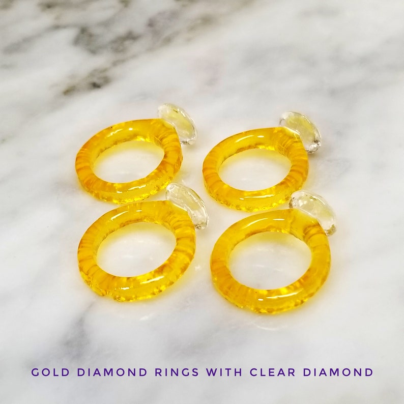 63 Edible Diamond Rings Sugar Diamond Ring Real size sugar Etsy