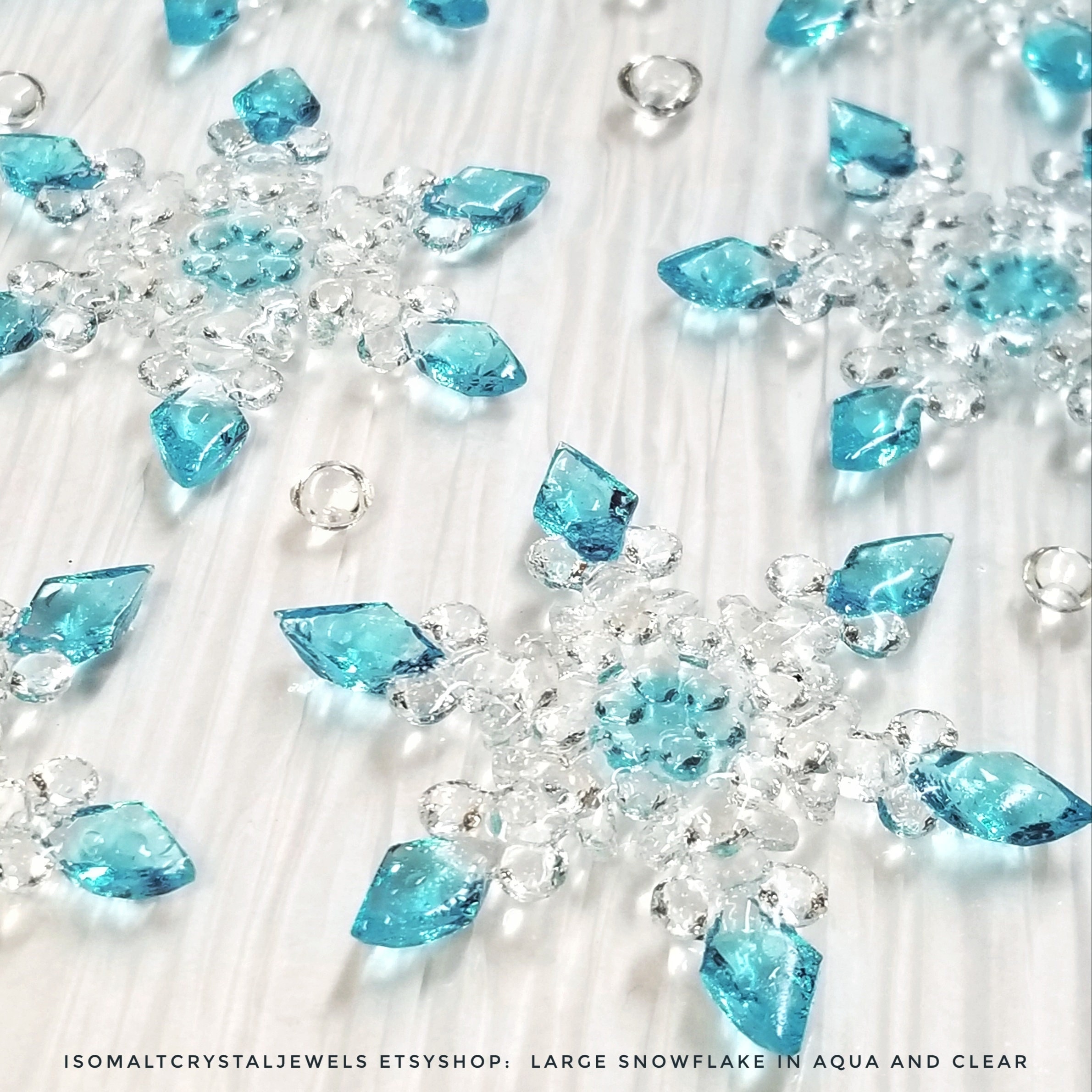 4 Large Isomalt Snowflakes: Christmas, Winter Cake & Cupcake Decoration