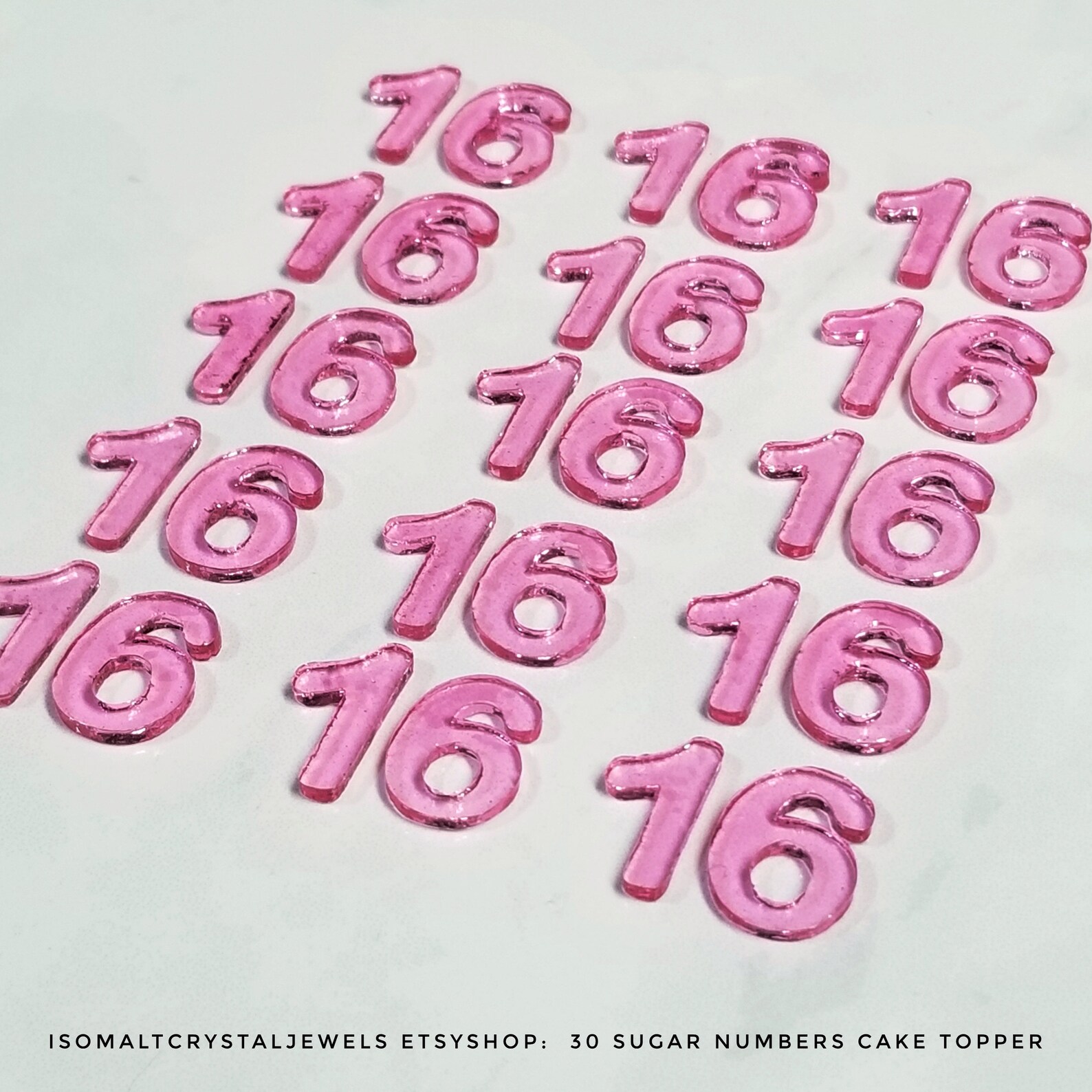 30 edible sugar numbers Custom choice numbers any Etsy