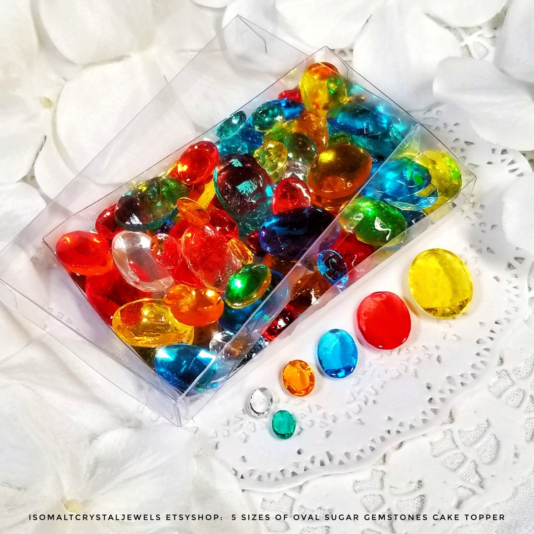 Sizes of Oval Gemstones Custom Edible Sugar Cake Jewels Etsy (U)NRWK-オーバルS