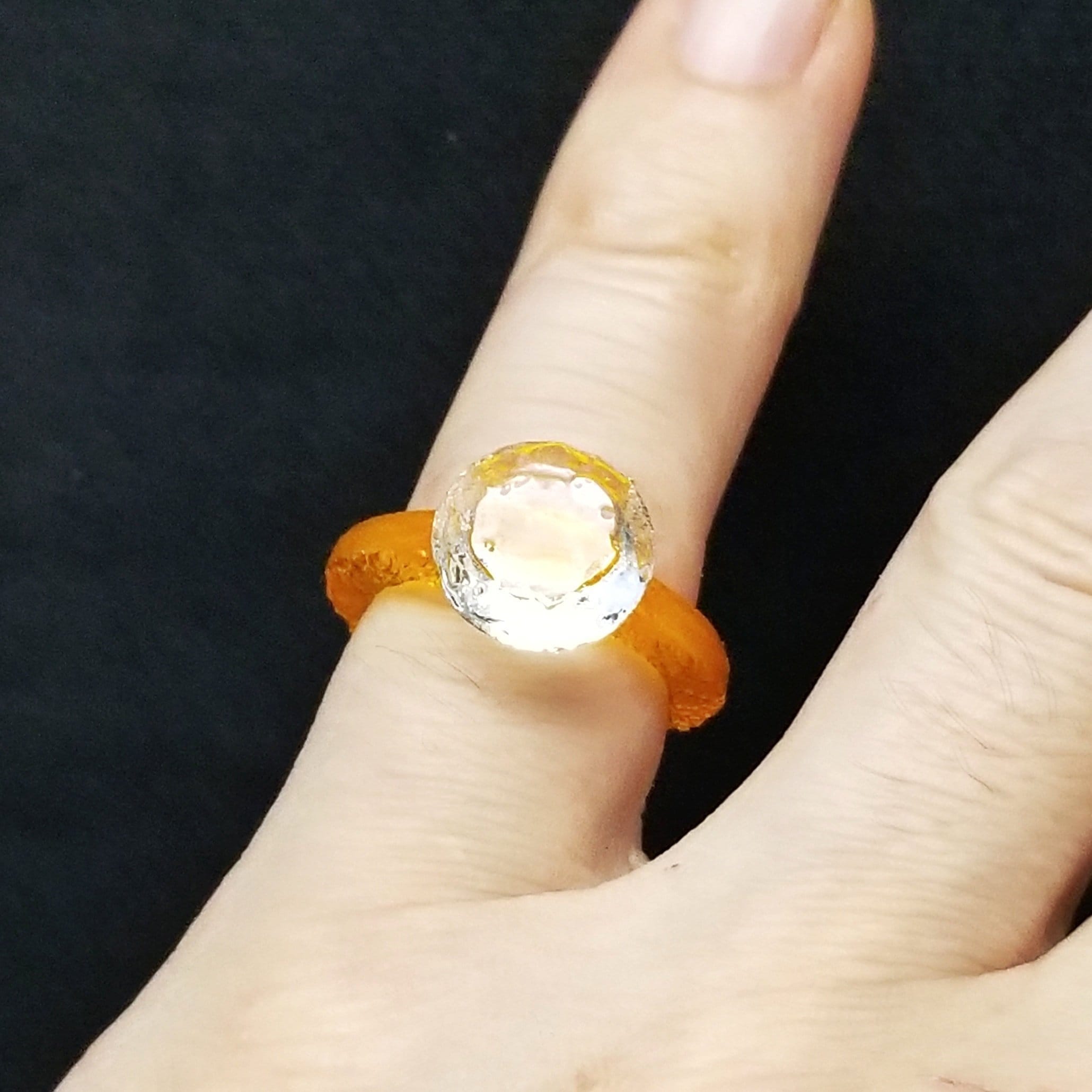 6 Edible Diamond Rings Sugar Diamond Ring Real size sugar Etsy