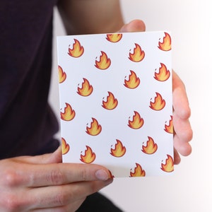 Greeting Card: Flamin&#39; Hot Emoji Pattern