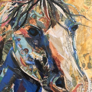 Collage di arte originale-cavallo