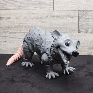 Cute Flexi Opossum Figurine, Articulated Adorable Opossum Toy